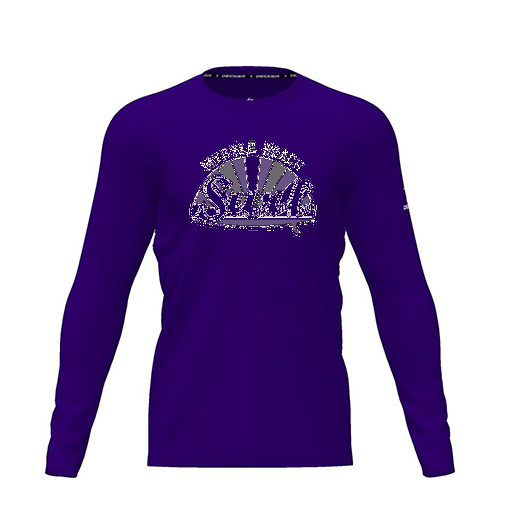 [CUS-DRIF-TEES-PER-CNK-LSL-PUR-YXS-LOGO1] Dri Fit Performance T-Shirt (Youth XS, Purple, Logo 1, Long Sleeve)