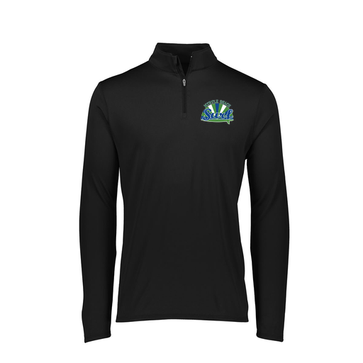 [FTLQFLBK-FAXS-LOGO1] Decker Women's Flex-Lite 1/4 Zip Shirt (Female Adult XS, Black, Logo 1)