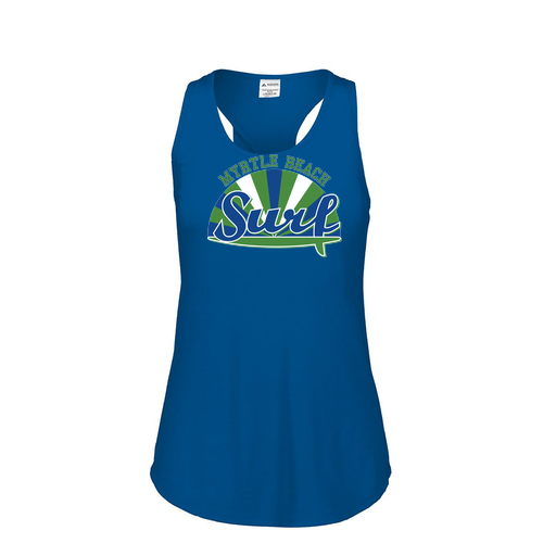 [FT0TUBRY-FAS-LOGO1] Ladies Tri Blend Tank Top (Female Adult S, Royal, Logo 1)