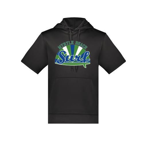 [6871.080.S-LOGO1] Men's Dri Fit Short Sleeve Hoodie (Adult S, Black, Logo 1)