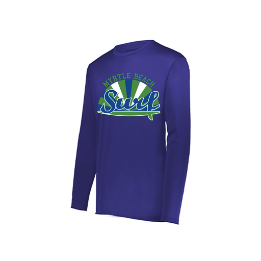 [222822.747.XS-LOGO1] Men's LS Smooth Sport Shirt (Adult XS, Purple, Logo 1)