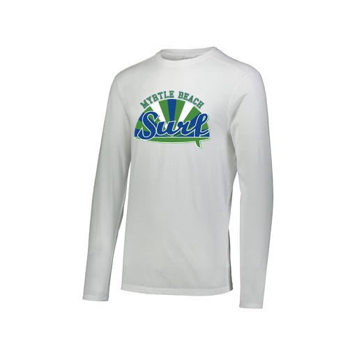 [FTLCUBWH-AXS-LOGO1] Decker Men's Tri-Blend T-Shirt - Long Sleeve (Adult XS, White, Logo 1)