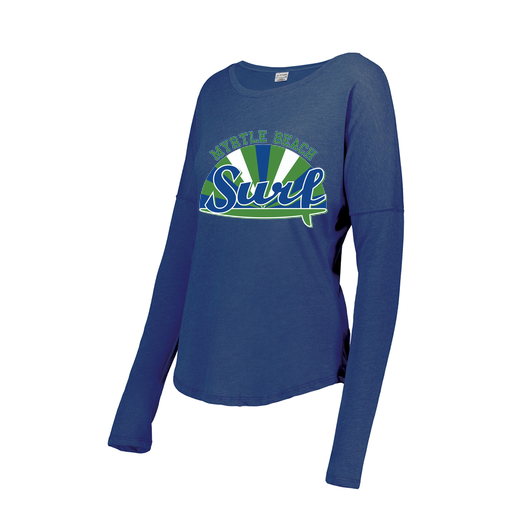[FTLCUBRY-FAXS-LOGO1] Ladies LS Ultra-blend T-Shirt (Female Adult XS, Royal, Logo 1)